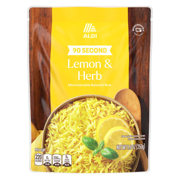 ALDI Lemon Herb Basmati Ready to Serve Rice
