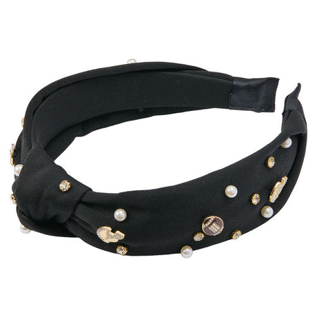 Serra Black Football Headband