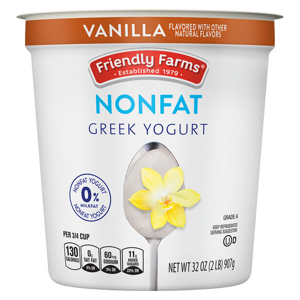 Friendly Farms Nonfat Vanilla Greek Yogurt