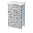 Sohl 3 Drawer Storage Tower, Blue Bow Print