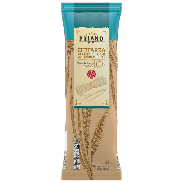 Priano Italian Long Bronze Cut Pasta, Chitarra