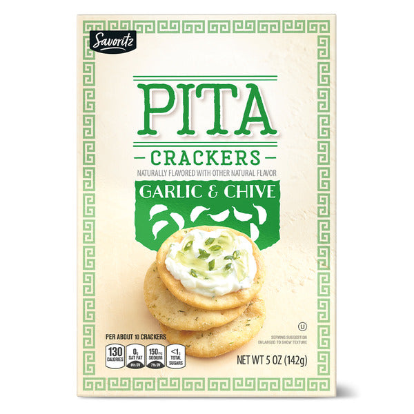 Savoritz Garlic & Chive Pita Crackers