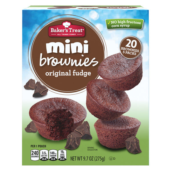 Baker's Treat Mini Brownie Bites, 5 packs
