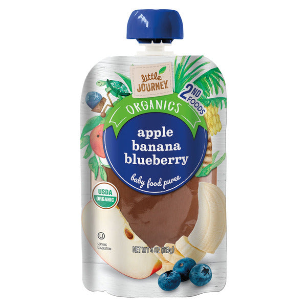 Little Journey Organic Apple Banana Blueberry Baby Food Puree