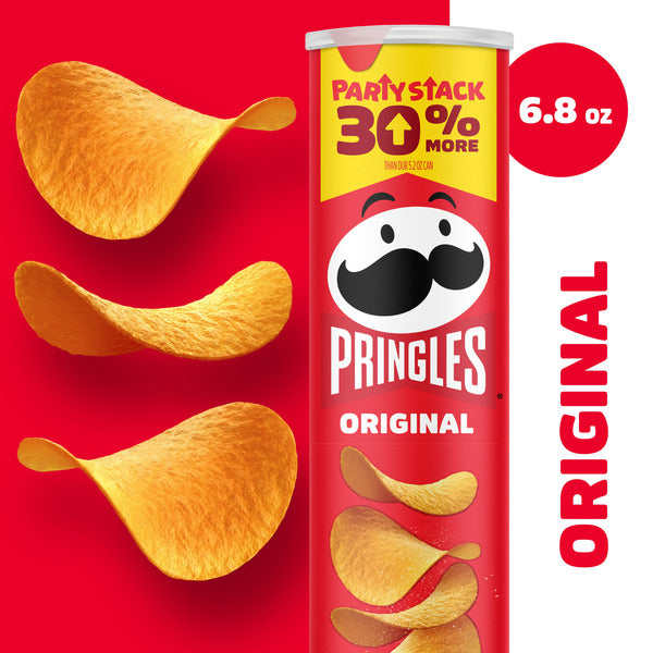 Pringles Original Potato Crisps 6.8 oz Can