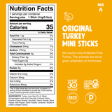 Chomps Original Turkey Chomplings Mini Sticks 6 Count 0.5 oz Each
