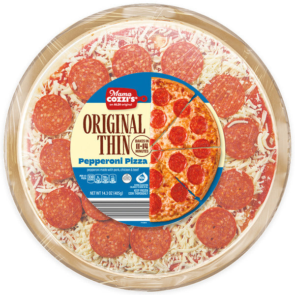 Mama Cozzi's Pizza Kitchen Frozen Thin Crust Pepperoni Pizza