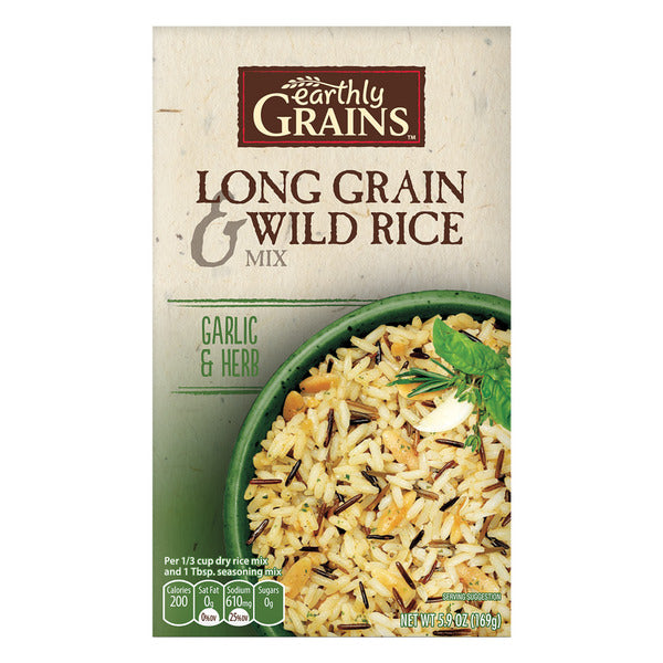 Earthly Grains Garlic and Herb Long Grain & Wild Rice Mix