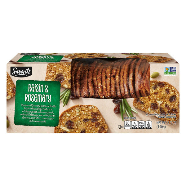 Savoritz Raisin & Rosemary Artisan Crisps