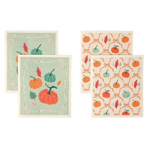 Crofton Pumpkin Lattice Swedish Dish Cloths