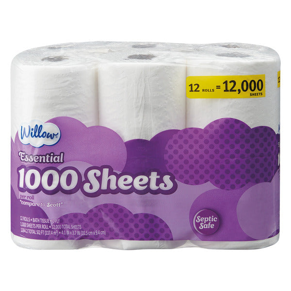 Willow 1000 Sheet Bath Tissue