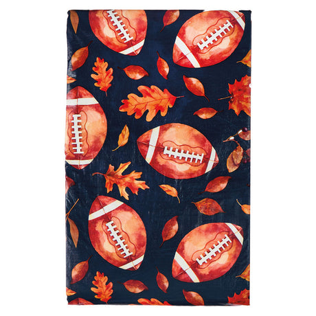 Kirkton House Fall Football Vinyl Tablecloth - 52" X 70"