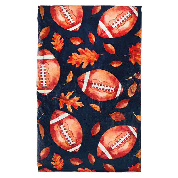 Kirkton House Fall Football Vinyl Tablecloth - 52" X 70"