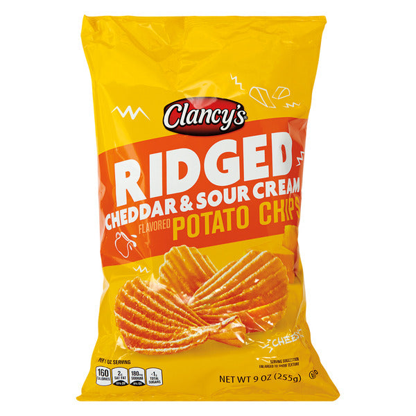 Clancy's Ridged Cheddar & Sour Cream Flavored Potato Chips