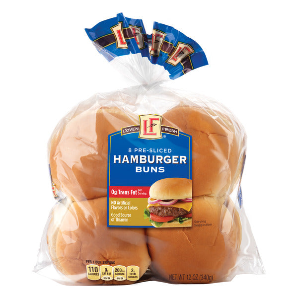 L'oven Fresh Hamburger Buns, 12 oz.