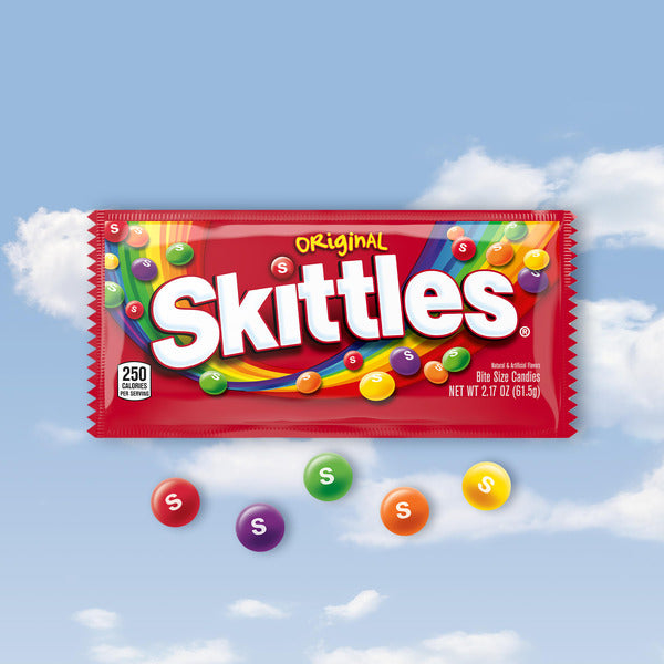 Mars Skittles Original Fruity Chewy Candy 2.17 oz Single Bag