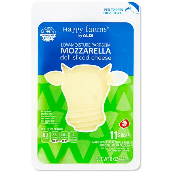 Happy Farms Deli Sliced Mozzarella Cheese