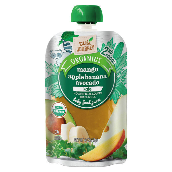 Little Journey Mango Apple Banana Avocado Kale Baby Food Puree
