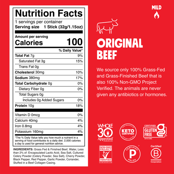 Chomps Original Mild Beef Stick 1.15 oz