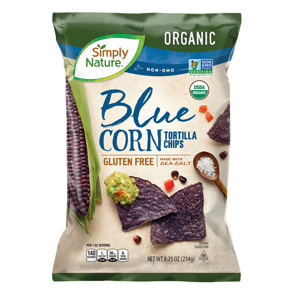 Simply Nature Organic Blue Corn Tortilla Chips