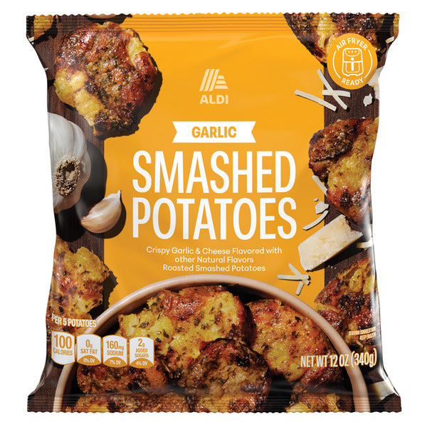 Aldi Crispy Smashed Potatoes, Garlic & Cheese