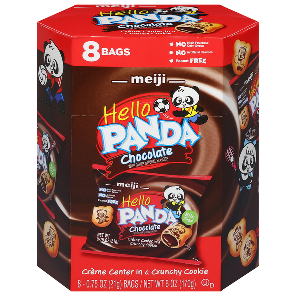 Meiji Hello Panda Chocolate Cookies - 8 Bags