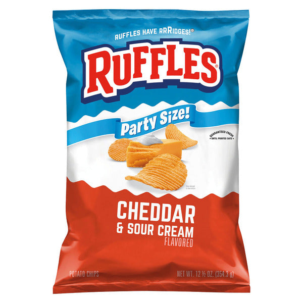 Ruffles Party Size Cheddar Ridge Chips