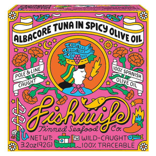 Fishwife Tinned Seafood Co. Albacore Tuna, Spicy Olive Oil