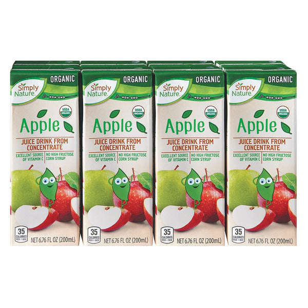 Simply Nature Organic Apple Juice Boxes, 8 pack