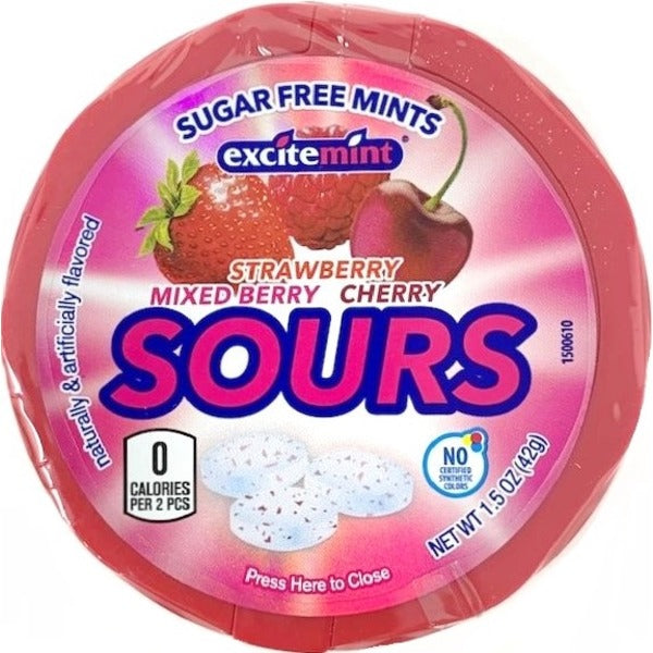 Excitemint Sugar Free Red Sour Mints
