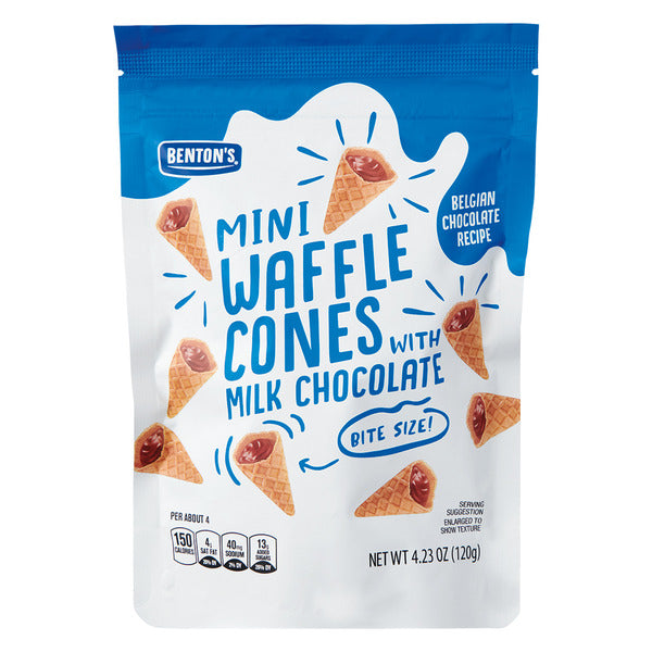 Benton's Mini Waffle Cones with Milk Chocolate