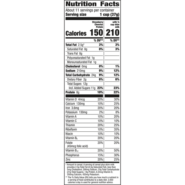 General Mills Gluten Free Strawberry Protein Cheerios Cereal
