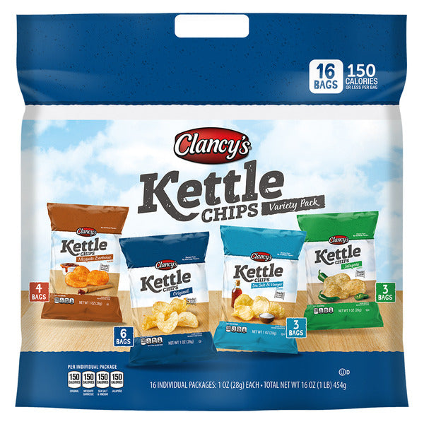 Clancy's Kettle Chips Variety Pack - 16 Bags
