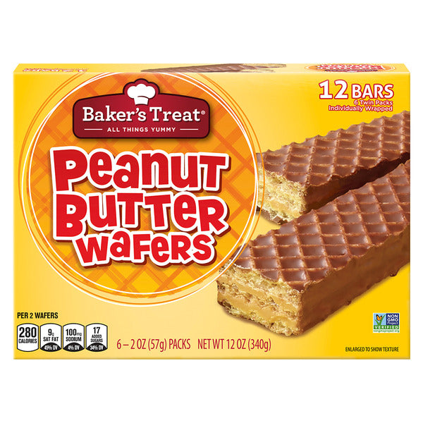 Baker's Treat Peanut Butter Wafers, 12 count