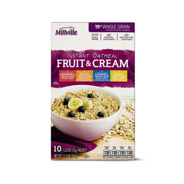 Millville Fruit & Cream Oatmeal Variety Pack, 8 count