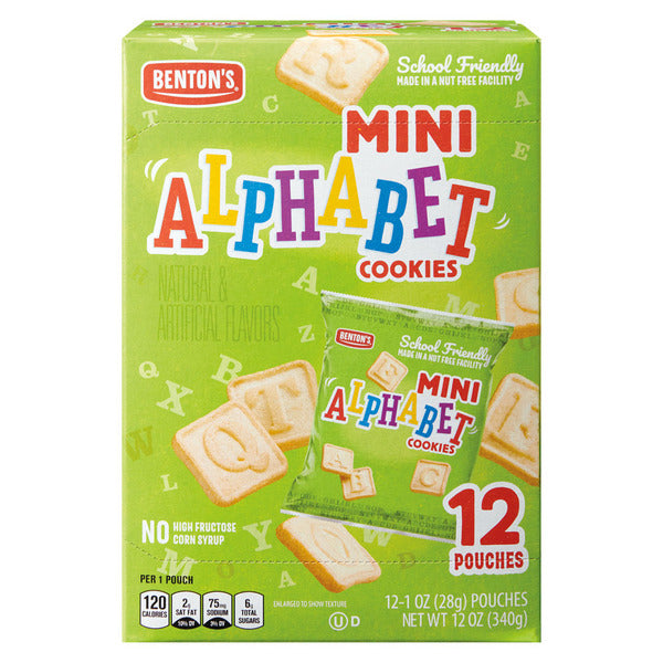 Benton's Mini Alphabet Cookies - 12 Pouches