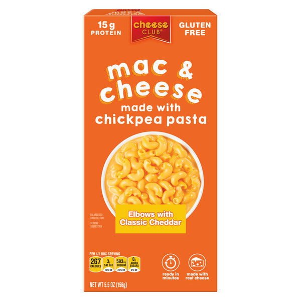 Cheese Club Chickpea Mac & Cheese Elbows with Classic Cheddar