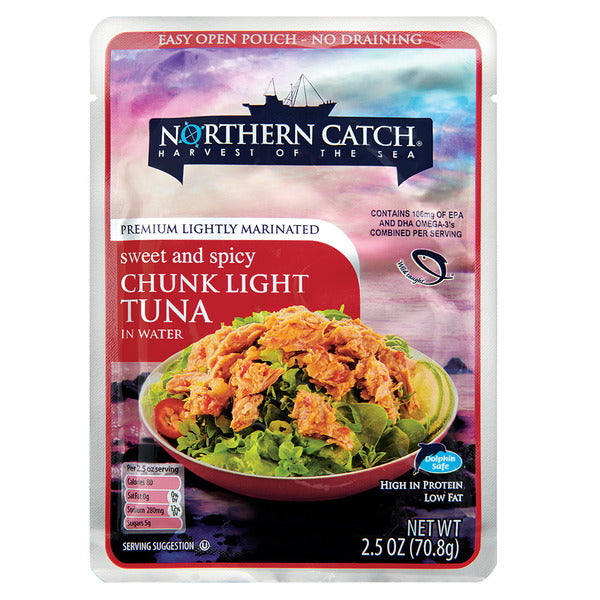 Northern Catch Sweet and Spicy Chunk Light Tuna in Water Pouch