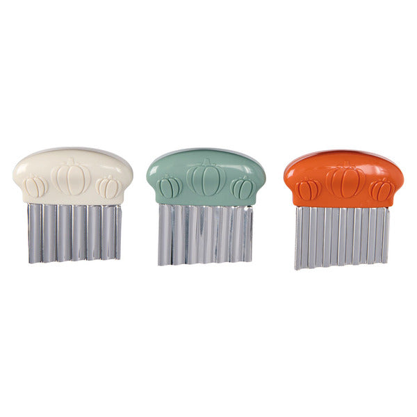 Crofton Orange/White/Green Crinkle Cutters - 3pk