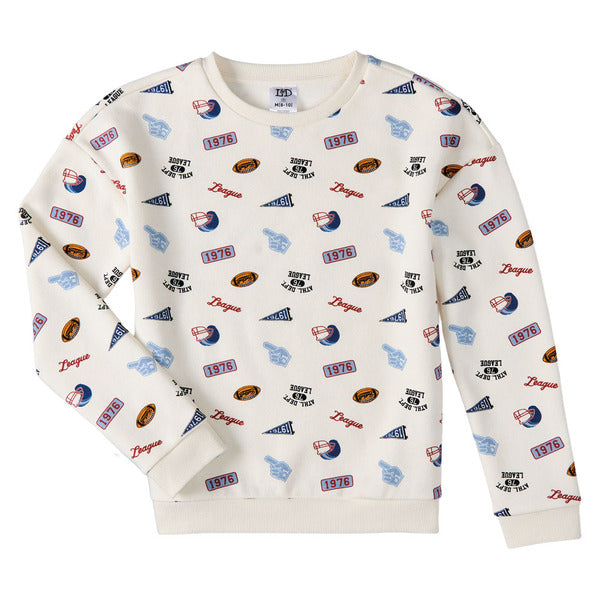 Lily & Dan CHs Super Fan Pullover, Boy Football, 3T