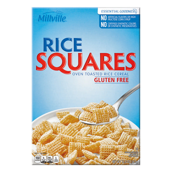 Millville Gluten Free Rice Squares Cereal
