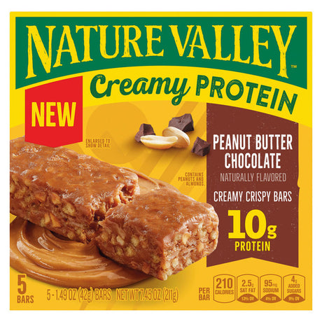 General Mills Peanut Butter Chocolate Flavored Protein Creamy Bars, 5 count