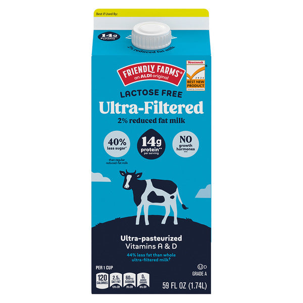 Friendly Farms Lactose Free 2% Reduced Fat Ultra Filtered Milk