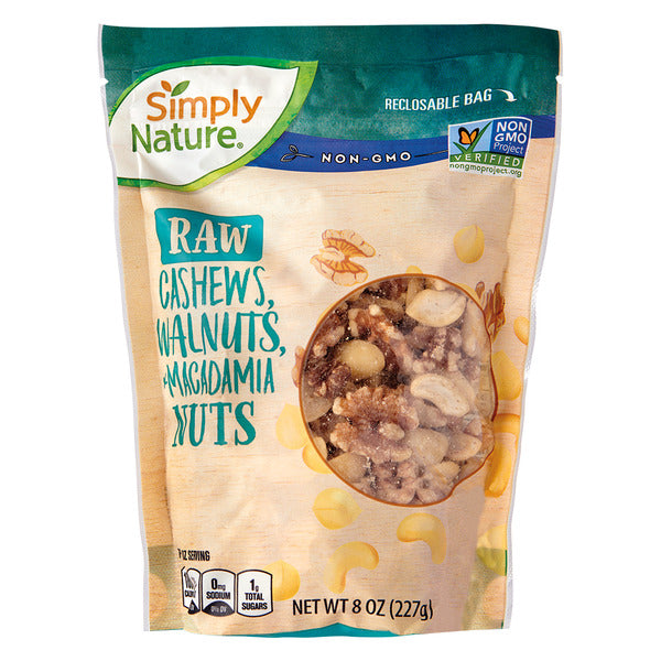 Simply Nature Raw Cashews, Walnuts and Macadamia Nuts