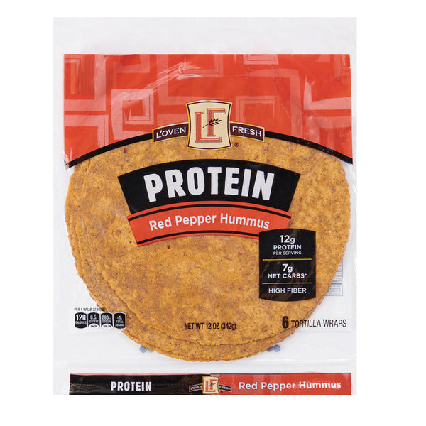 L'oven Fresh Red Pepper Hummus Protein Wraps