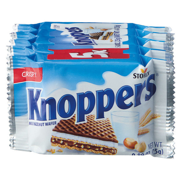 Knoppers Crispy Milk Hazelnut Wafers - 5 Pack