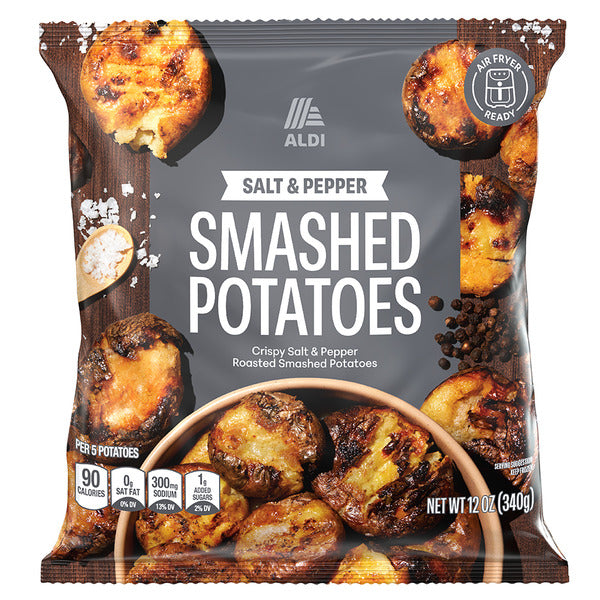 Aldi Crispy Smashed Potatoes, Salt & Pepper