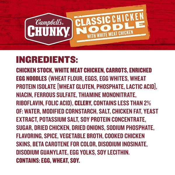 Campbell's Chunky Chicken Noodle Soup, 18.6 oz Can