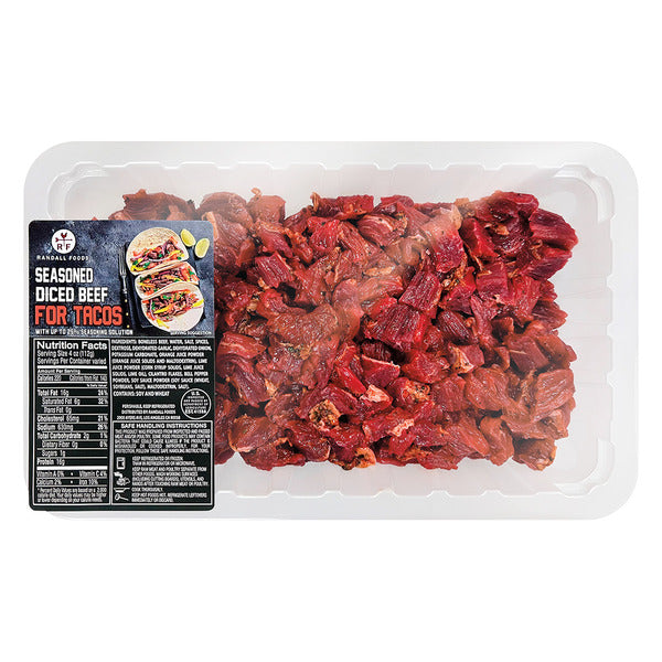 USDA Seasoned Diced Beef for Tacos