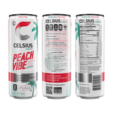 Celsius Peach Vibe White Peach Sparkling Energy Drink